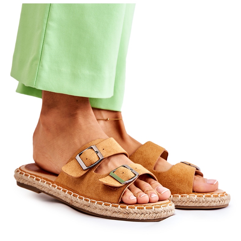 PG1 Klassiska mocka tofflor dam Camel Casilda brun