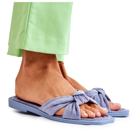 PG1 Fashionabla mockatofflor för kvinnor Blå Lorrie