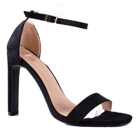 SHELOVET Eleganta sandaler på en bar svart