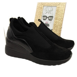 Svarta wedge sneakers för kvinnor Vinceza