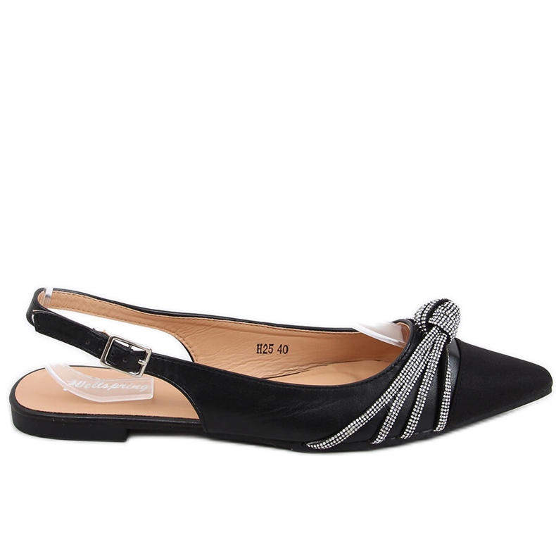 Taylor Black ballerinor med öppen klack svart