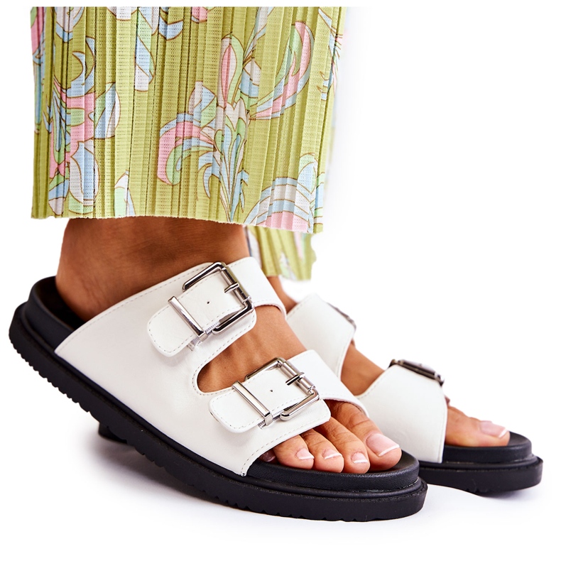 PJ1 Klassiska vita tofflor för kvinnor Weston