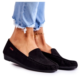 PH1 Svart Wedge Loafers i mocka för kvinnor La Cava