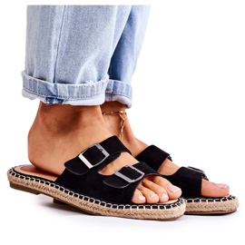 PG1 Klassiska mocka tofflor för kvinnor Svart Casilda