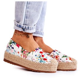 FS3 Fashionabla Slip-On Espadrilles I Vita Morice Blommor mångfärgad