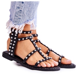 PG1 Damsandaler med nitar Svarta Cavos