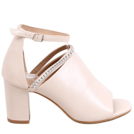 Högklackade sandaler Mary Beige