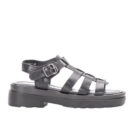 Bradams svarta damsandaler