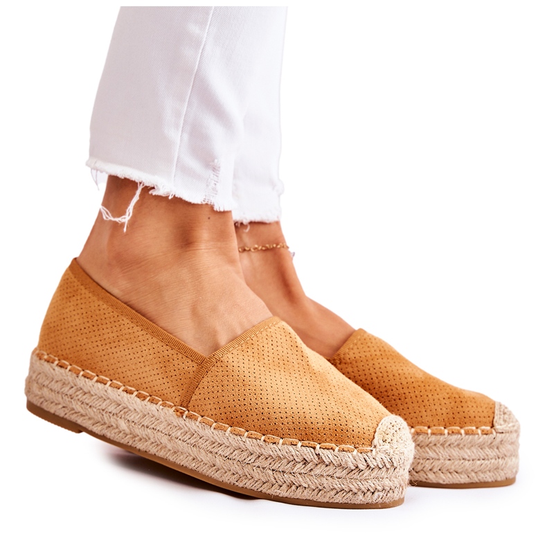 PG1 Espadriller för kvinnor på Camel Marise-plattformen brun