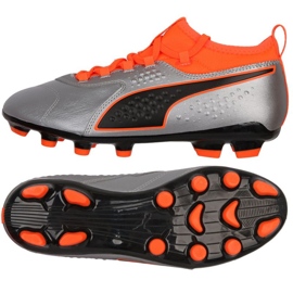 Fotbollsskor Puma One 3 Lth Hg M 104746 01 silver- silver-