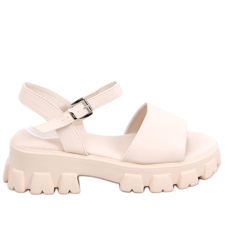 Sandaler på en tjock Saint Beige sula