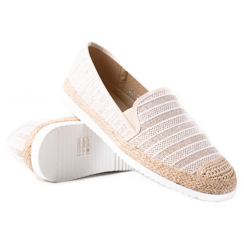 SHELOVET Slip-on espadrillor beige