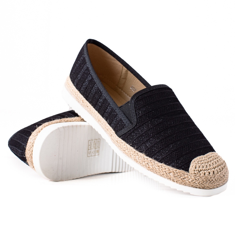 SHELOVET Slip-on espadrillor svart
