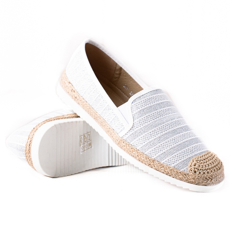 SHELOVET Slip-on espadrillor vit