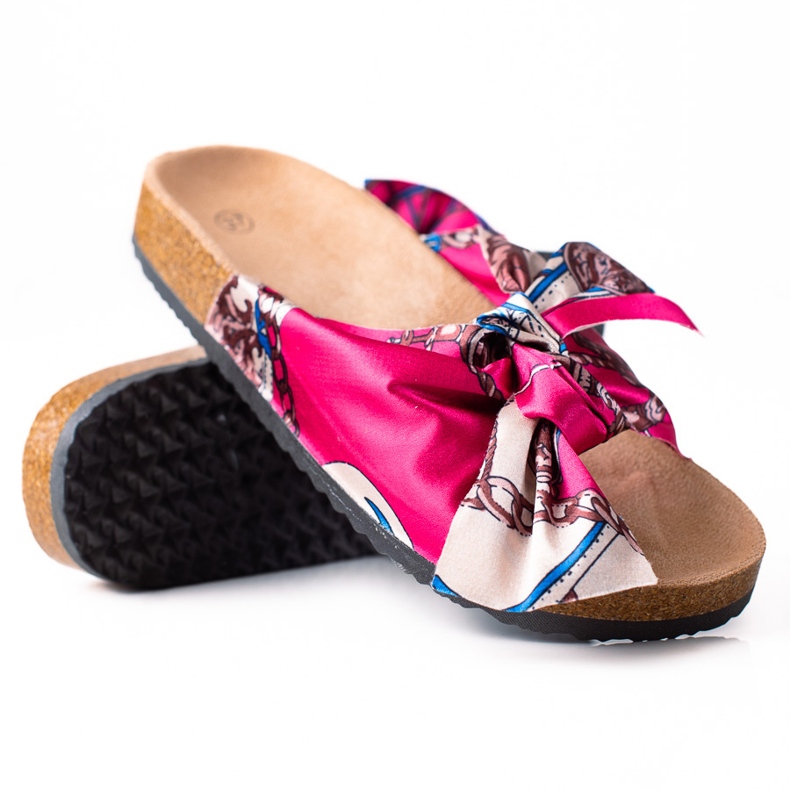 SHELOVET Rosa Tofflor Med En Rosett