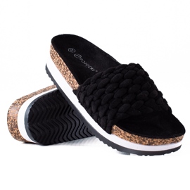 W. Potocki Flätade Potocki-tofflor svart