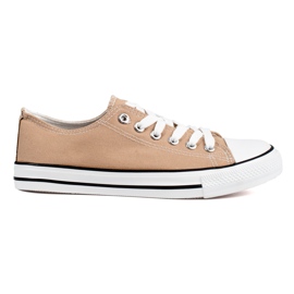 SHELOVET Klassiska beige sneakers