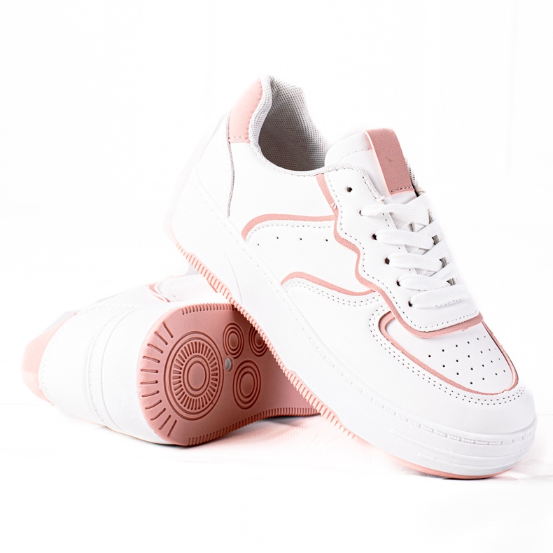 SHELOVET Sneakers för kvinnor vit rosa