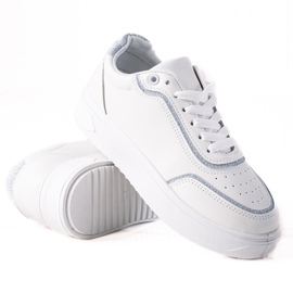 SHELOVET Sneakers med silverinsats vit