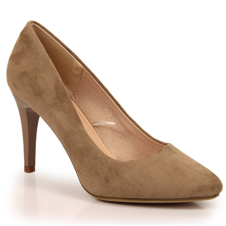 Sergio Leone stilettpumps i beige mocka