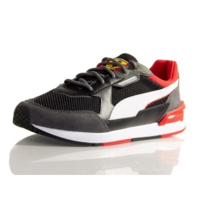 Puma Ferrari Low Racer M 307043 01 vit svart grå