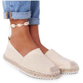 Espadrilles på en flätad sula Big Star HH274501 Beige