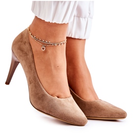 Sergio Leone Klassiska magiskt bruna mockastiletter beige