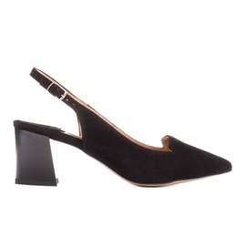 Marco Shoes Sandaler gjorda av delikat naturlig mocka svart