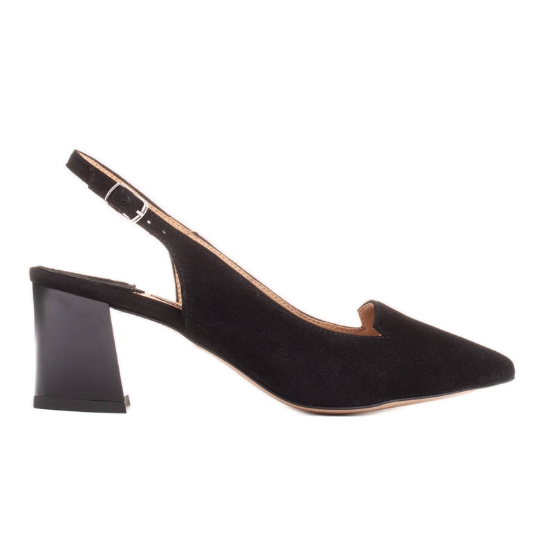 Marco Shoes Sandaler gjorda av delikat naturlig mocka svart