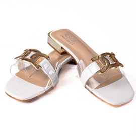 SHELOVET Fashionabla damtofflor vit