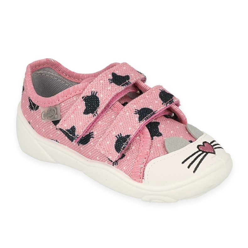 Befado barnskor 907P150 CATS svart rosa silver-