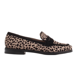 Marco Shoes Loafers, naturligt läder med hår 2231P-1283-041-1 beige svart