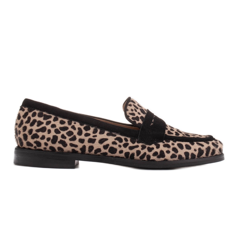 Marco Shoes Loafers, naturligt läder med hår 2231P-1283-041-1 beige svart