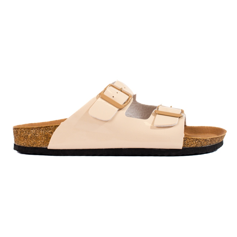 W. Potocki Lackade Potocki tofflor beige