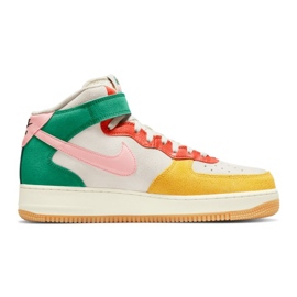 Nike Air Force 1 Mid M DR0158-100 beige rosa mångfärgad grön gul