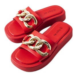 Röda tofflor med Bragg-kedja