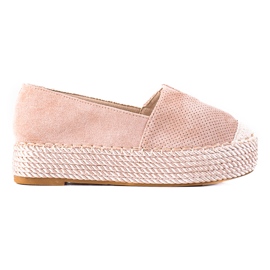 SHELOVET espadrillor i mocka beige