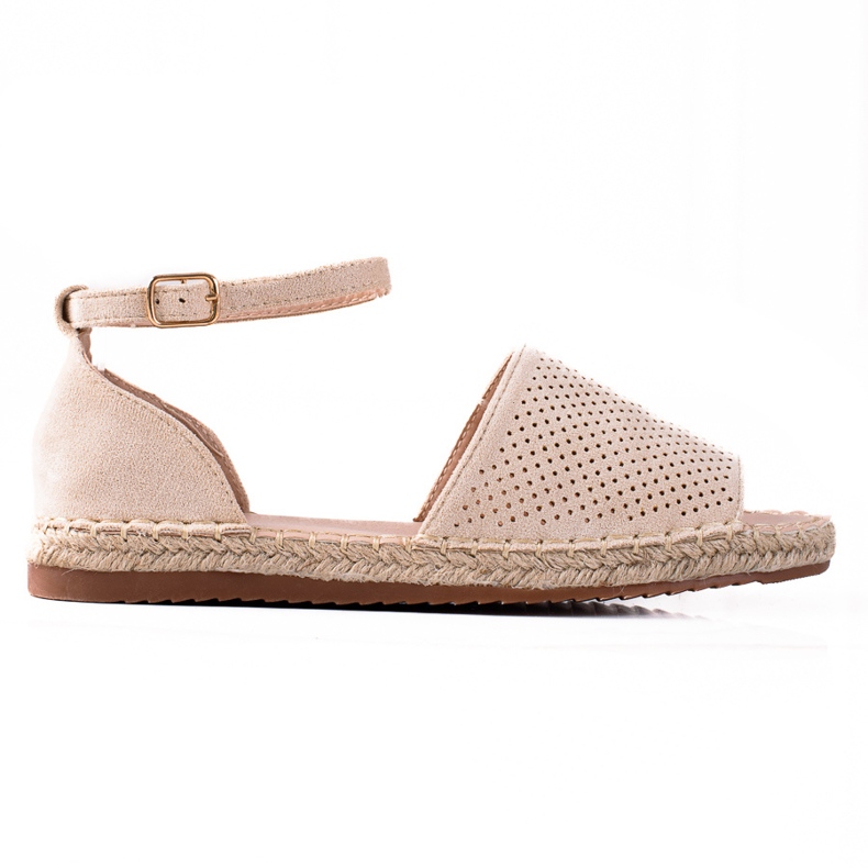 SHELOVET Openwork Espadrilles sandaler beige