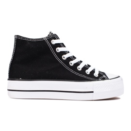SHELOVET Höga sneakers på plattformen svart