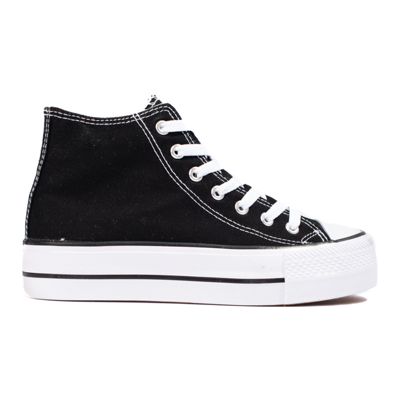 SHELOVET Höga sneakers på plattformen svart