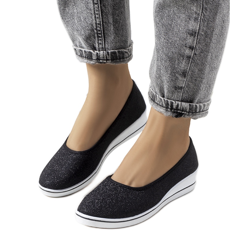 Svarta wedge sneakers från Friis