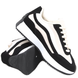 Zuri Black Trainers beige svart