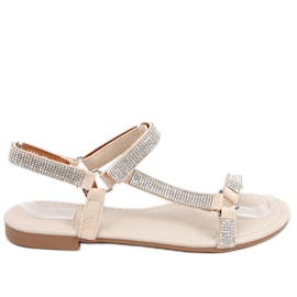 Azza Beige damsandaler silver-