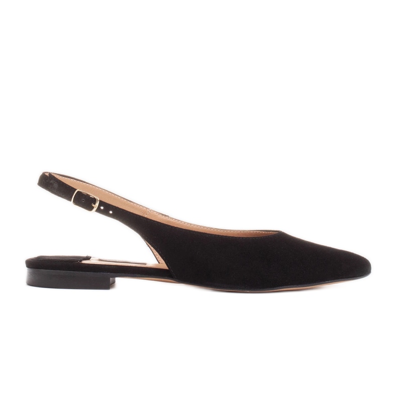 Marco Shoes Svarta naturliga mockasandaler