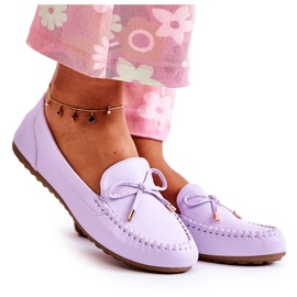 PG1 Dam Loafers med rosett Violett Aurila