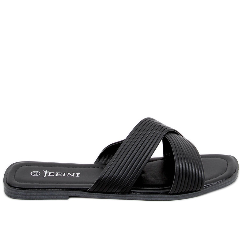 Fuzzy Black damtofflor svart