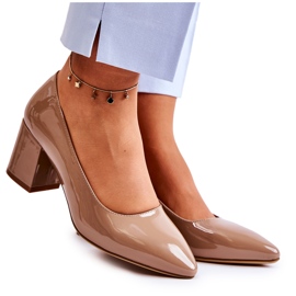 Lackade pumps Sergio Leone PB411 Brun