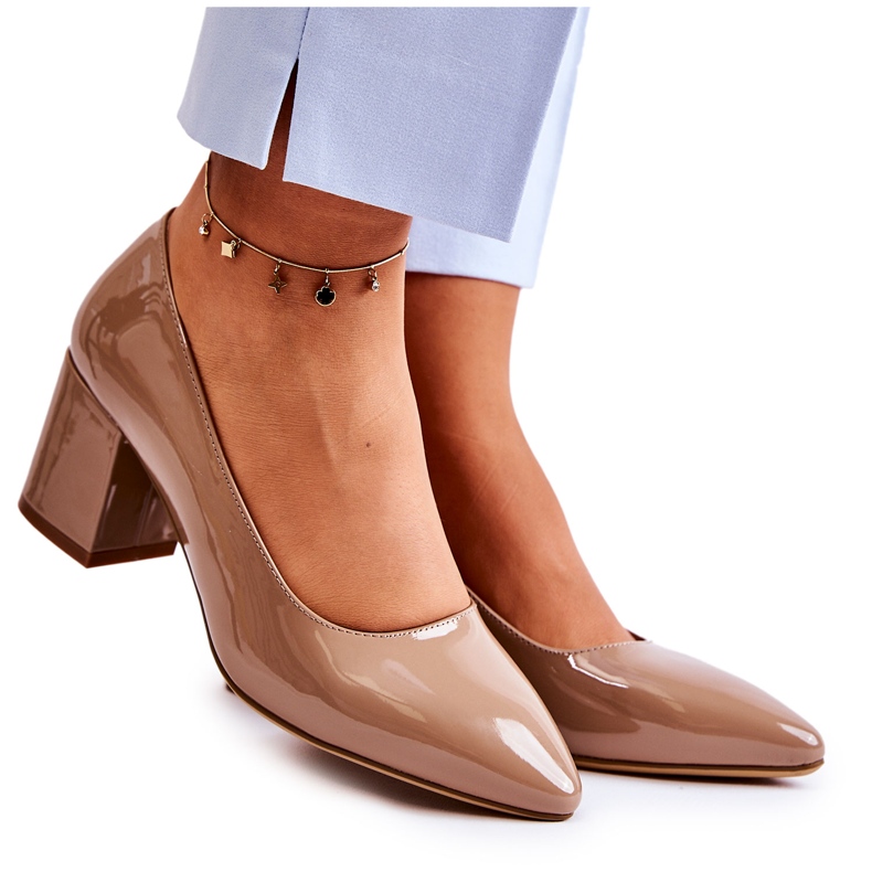 Lackade pumps Sergio Leone PB411 Brun