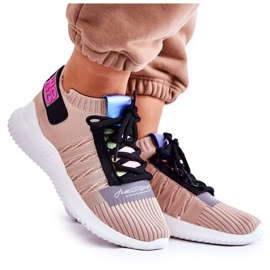 Damsportskor Slip-on Sneakers Beige Klayra