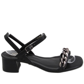 Daphne Svarta sandaler med låg klack